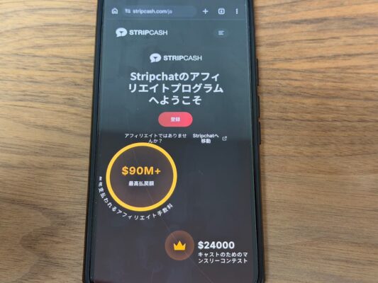 stripcashストリップチャットアフィリエイトプログラム